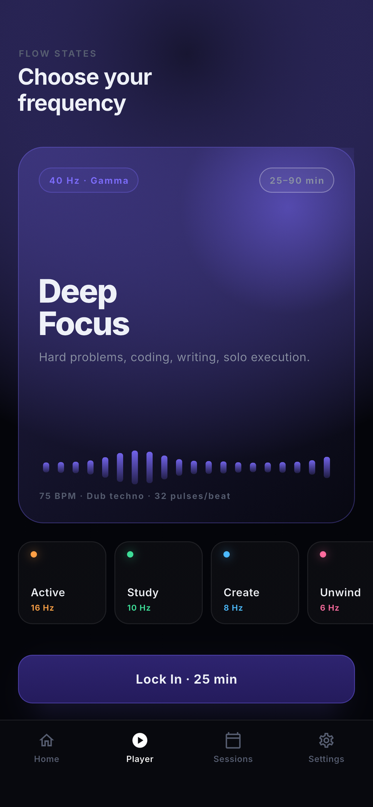 Deep Focus, choose your frequency