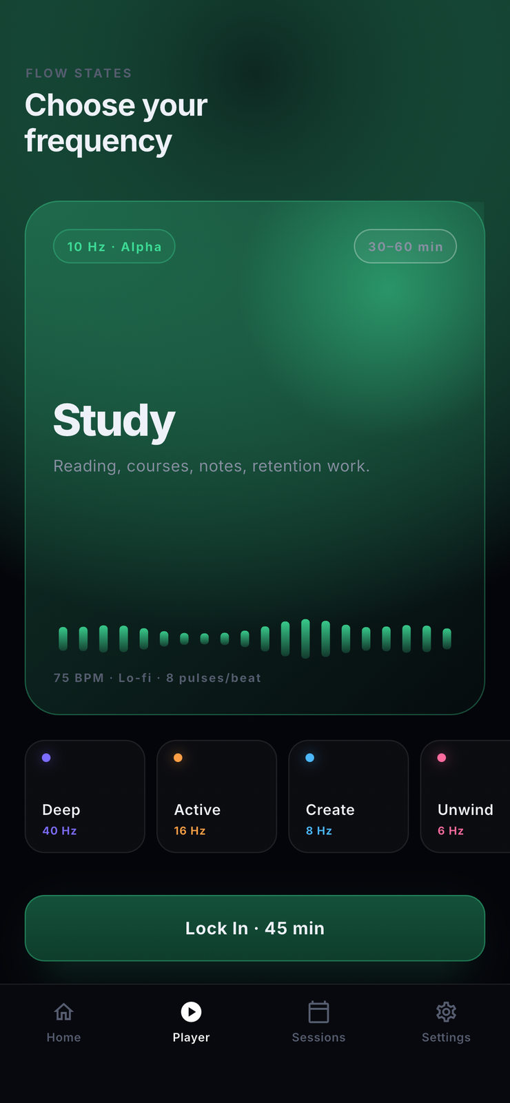 Study, choose your frequency